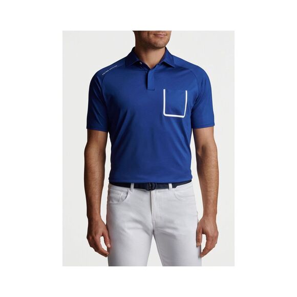 Peter Millar Summer Comfort Forge Performance Jersey Polo Sport Navy Size XXL